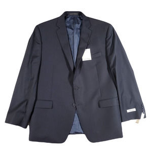 Calvin Klein‎ Slim Fit Midnight Blue Stripe Suit Jacket Mens 44R